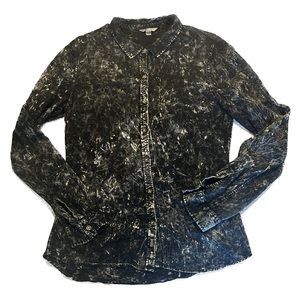 Volcom Acid Rip Long-Sleeve Black Button-Down Shirt